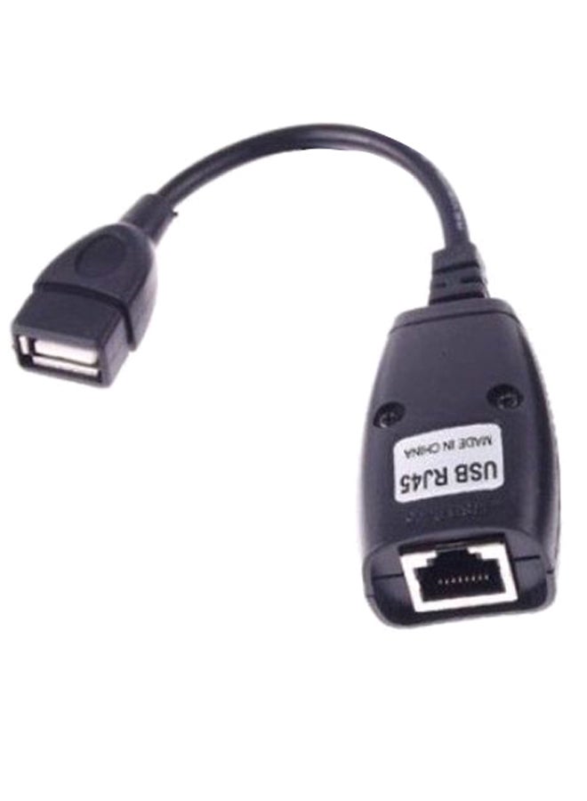 محول شبكة LAN الى منفذ USB طراز CAT5-RJ45 أسود - Image 2